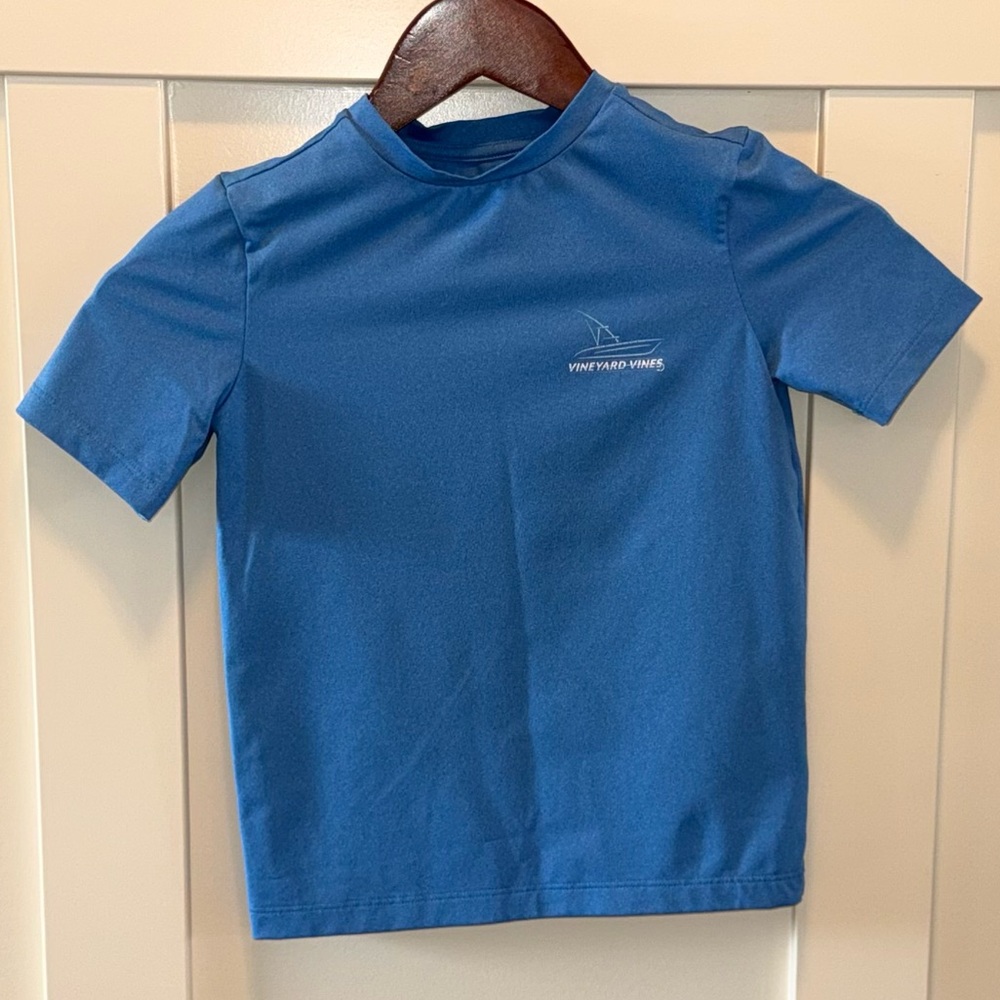 Vineyard Vines Performance Kids Blue Short Sleeve Tee